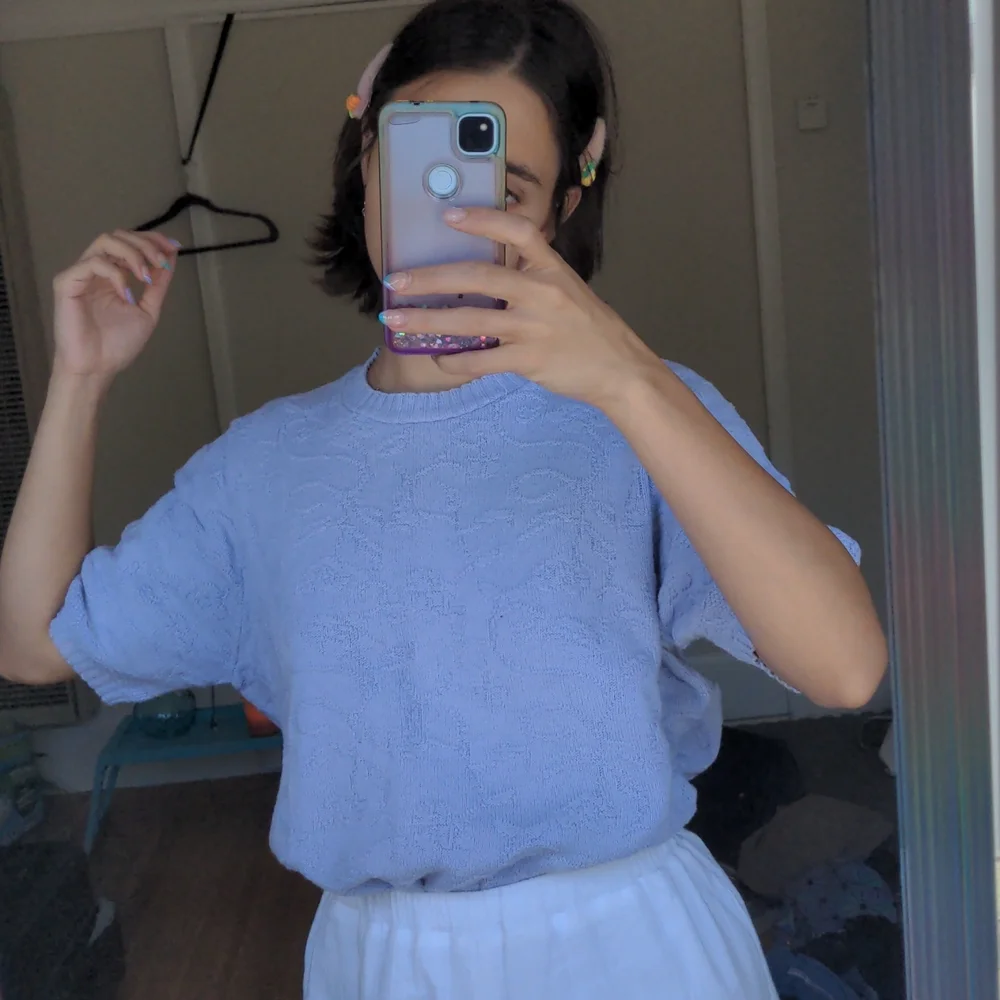 Lilac bulky 90s sweater - Picture 2 of 4